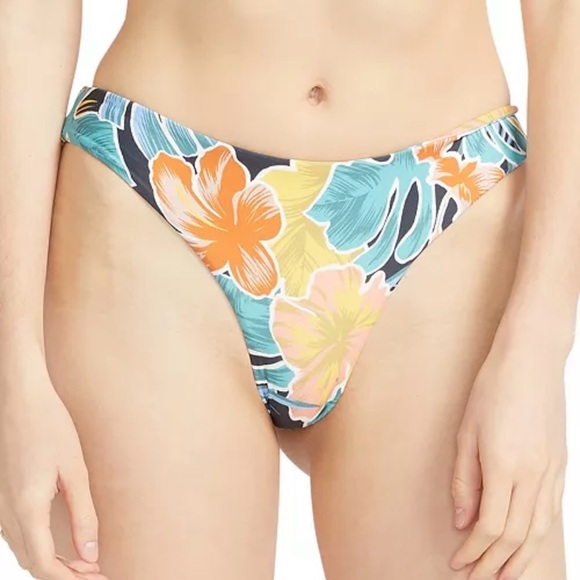 Volcom Orange and Yellow Bikini with Tropical Floral Design - Picture 1 of 6